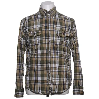 Flanellen overhemd (Bruin, Wit, Blauw) van Faded Glory Katoen