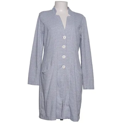 Manteau (Bleu, Blanc) de Angelle Milan Coton, Élasthane, Polyester