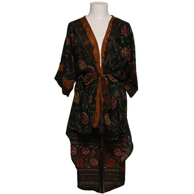 Kaftan (Green, Multicolored) Silk, Viscose