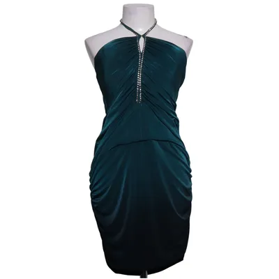 Cocktailkjole (Grøn, Sort) fra Te Amo Elastan, Polyester