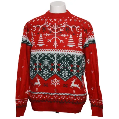 Julesweater (Rød, Flerfarvet) fra Redefined Rebel Akryl, Genanvendt bomuld, Genanvendt polyester