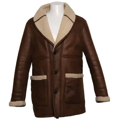 Shearlingjakke (Brun, Beige) fra Mango Man