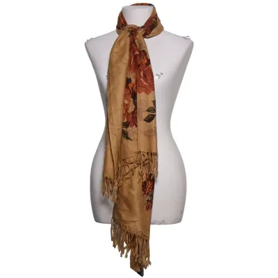 Scarf (Beige, Multicolored) from Pashmina Cashmere, Silk