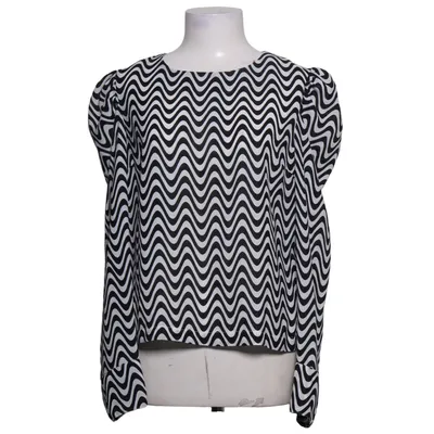Blouse (Black, White) from Ghospell Polyester