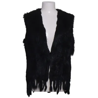 Pelsvest (Sort) Kaninpels