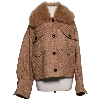 Jacka (Beige) från Meotine Akryl, Rävpäls, Polyester, Viskos, Ull