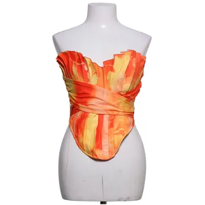 Tube top (Oranje, Geel, Meerkleurig) van PrettyLittleThing Elastaan, Polyester