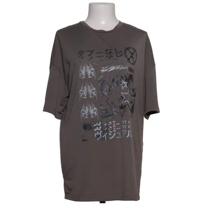 T-shirt (Gray) from Romwe Elastane, Polyester