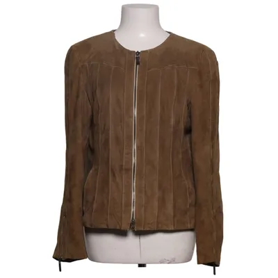 Leather jacket (Brown) from Madeleine Acetate, Leather, Viscose