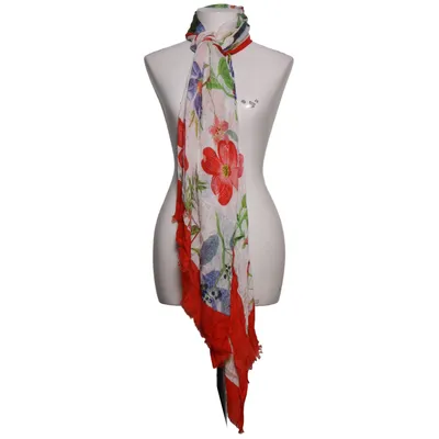 Shawl (Red, White, Multicolored) from Tatuum