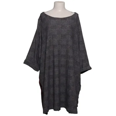 Dress (Gray, Red) from Janina Curved Elastane, Polyester