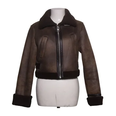 Shearling jacket (Brown) from Zara Elastane, Polyester, Polyurethane