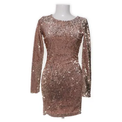 Cocktail dress (Beige, Gold) from Oneness Elastane, Polyester