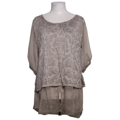 Blus (Beige) från Ambra Bomull, Polyester, Viskos