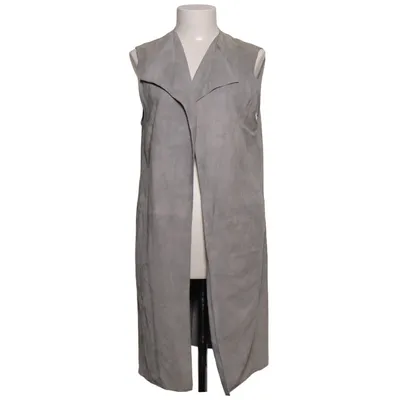 Leren vest (Grijs) van (The Mercer) N.Y. Leer, Viscose