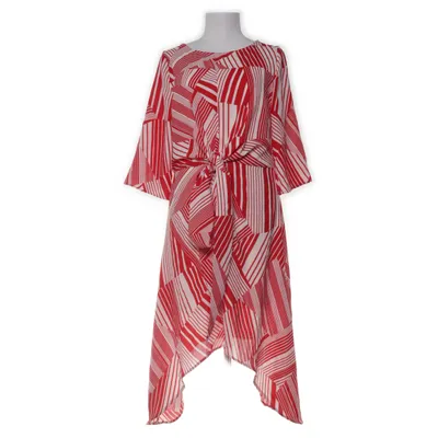 Dress (White, Red) from Conleys Polyester