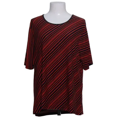 Blouse (Zwart, Rood) van Time Elastaan, Polyester