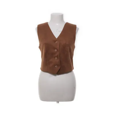 Kostuumgilet (Bruin) van Mango Katoen, Elastaan, Polyester