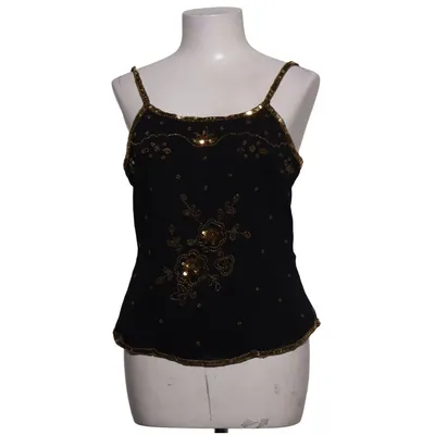 Tanktop  (Sort, Guld) fra ClaMal Polyester