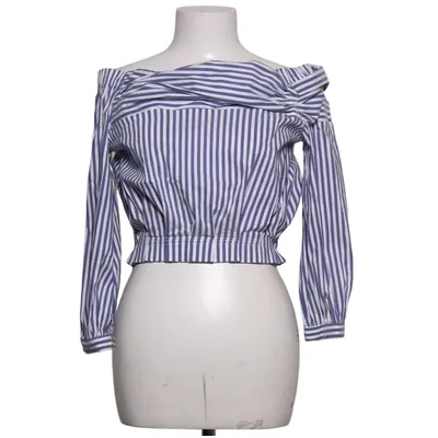 Haut (Bleu, Blanc) de Zara Basic Collection Coton, Élasthane, Polyamide