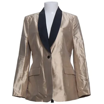 Smokingblazer (Beige, Sort) fra Tiger of Sweden Silke, Viscose