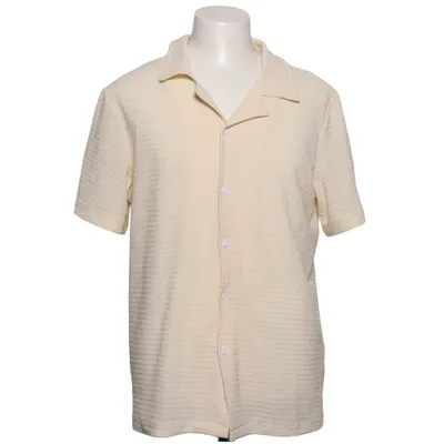 Kortärmad skjorta (Beige) från Shein Elastan, Polyester