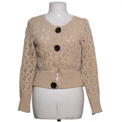 Cardigan (Beige) van Manoush Polyamide, Wol