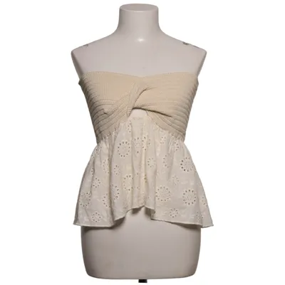 Tubetop (Beige, Hvid) fra Zara
