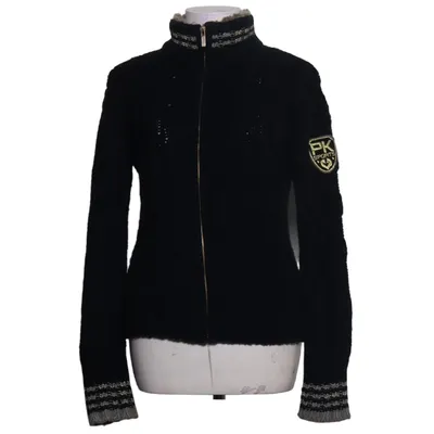 Cardigan (Sort, Beige) fra PK Akryl, Uld
