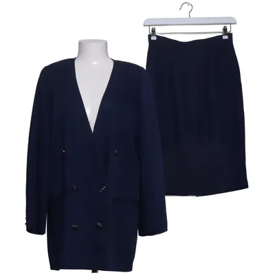 Jakkesæt med nederdel (Blå) fra MalliMari Polyester, Viscose