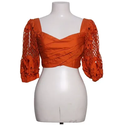 Crop top (Orange) from Self-Portrait Cotton, Polyester