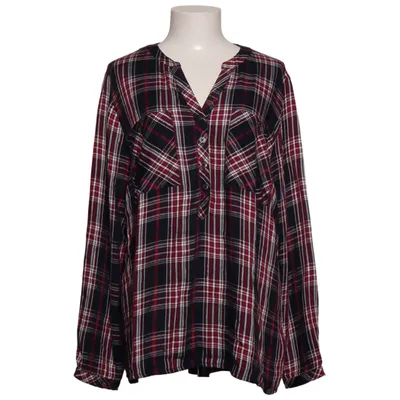 Flannel shirt (Red, Blue, White) from Timezone Metallic fiber, Viscose