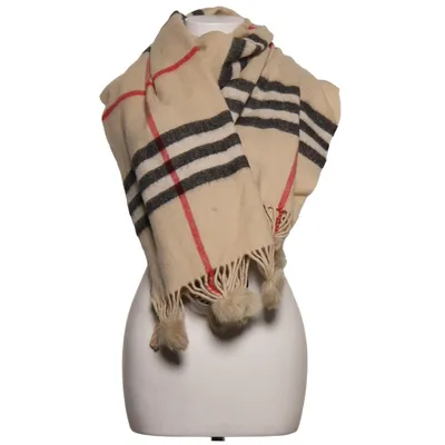 Scarf (Beige, Black, Red) from Rong Jia Cashmere