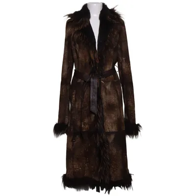 Shearling jacket (Brown) from FS Collection Rabbit fur