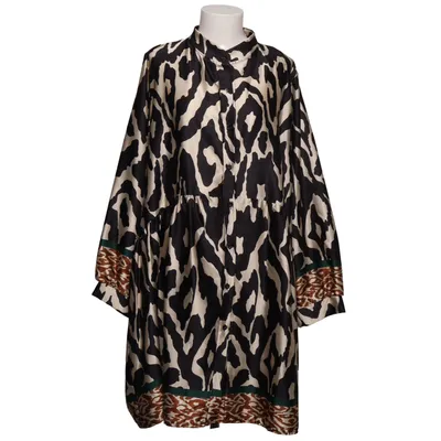 Shirt dress (Black, Beige) from Creme Fraiche Polyester
