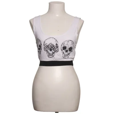 Crop top (White, Black) from Style Elastane, Viscose