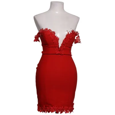 Cocktailkleid (Rot) von Rare London Elasthan, Polyamid, Polyester, Viskose