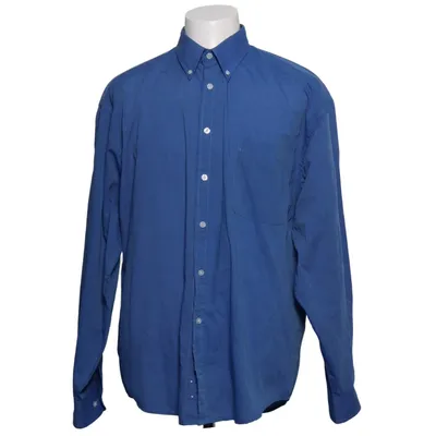 Buttondownskjorte (Blå) fra Carlo Manzoni Bomuld, Polyester