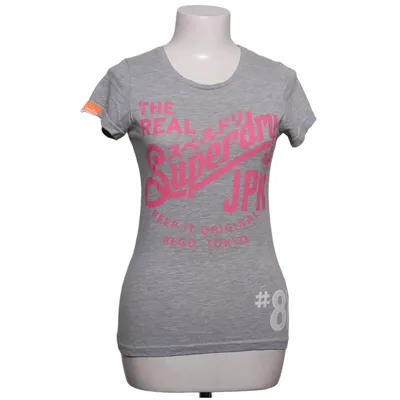 T-shirt (Grijs, Roze) van Superdry Katoen, Polyester