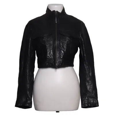 Leren jack (Zwart) van Freaky Nation Katoen, Leer, Polyester