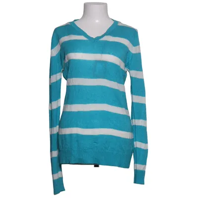 Pull-over (Bleu, Blanc) de Janina Acrylique