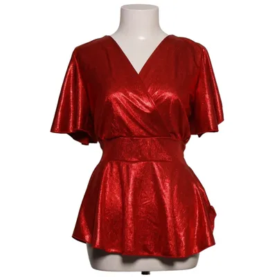 Peplum top (Rood) van Creme Fraiche Elastaan, Polyester