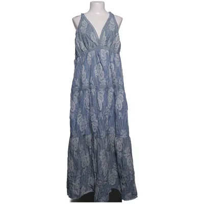 Robe longue (Bleu) de Lilie Rose Coton, Polyester
