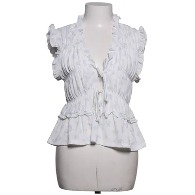 Top (White, Blue) from Gina Tricot Elastane, Recycled polyester