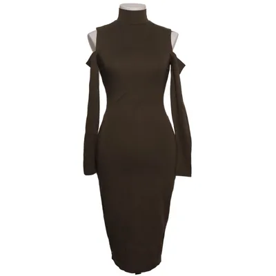 Robe longue (Marron) de Naanaa Élasthane, Polyester, Viscose