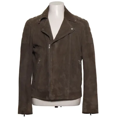 Bikerjacka (Grå) från Topman Bomull, Polyester, Mocka, Viskos