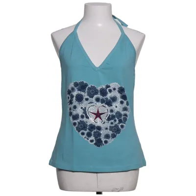 Halter neck top (Blue) from I Am Cotton, Elastane