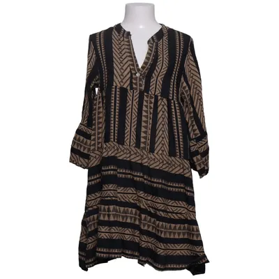 Jurk (Zwart, Beige) van New Collection Katoen, Polyester, Viscose
