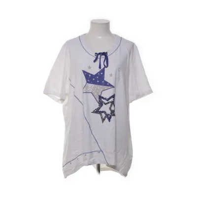 Topp (Vit, Blå, Silverfärgad) från Mia Moda Bomull