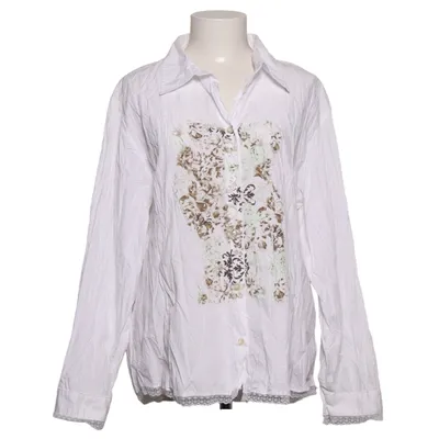 Shirt (Wit, Meerkleurig) van Gina Laura Katoen, Polyester